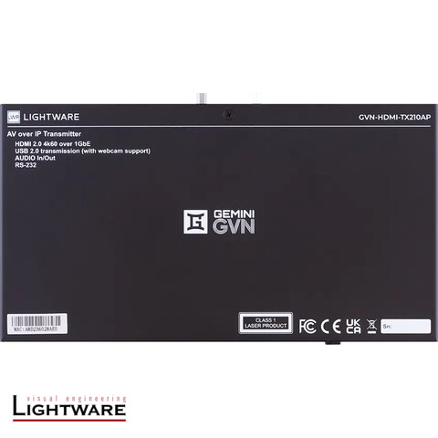 GVN-HDMI-TX210AP - 1GbE 4K60 4:4:4 low latency, POE capable transmitter over CATx or optical network with seamless switching