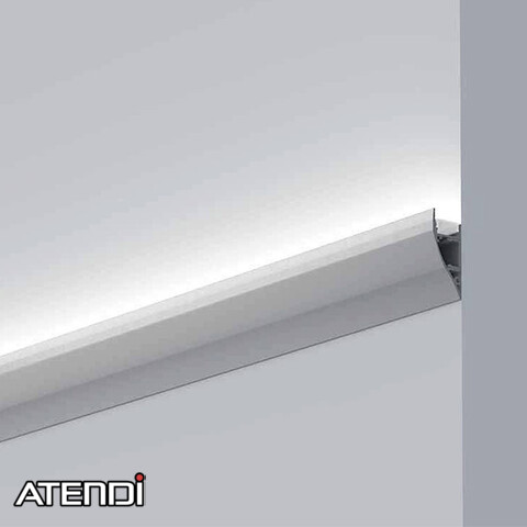Alu-profile with cover, for 12mm tape, 18x45mm x 2m