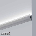 Alu-profile with cover, for 12mm tape, 18x45mm x 2m