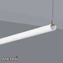 Alu-profile with round cover, Ø30mm x 2m