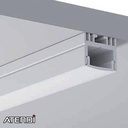 Alu-profile for 12mm tape, heavy, 17x15mm x 2m