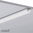 Alu-profile with square cover, 23,2x26,2mm x 2m