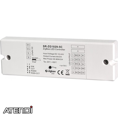 LED Driver/Dimmer 4ch, Zigbee, 12-24V, 5A/ch, 4-in-1