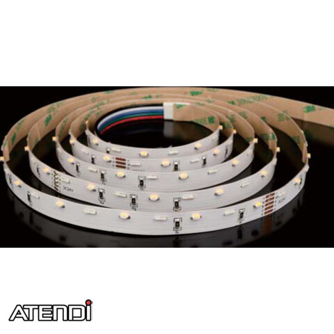 LED Tape RGB+W2700K, Side Emitting, IP21, 24V, 9,6W/m 72L/m, 5m