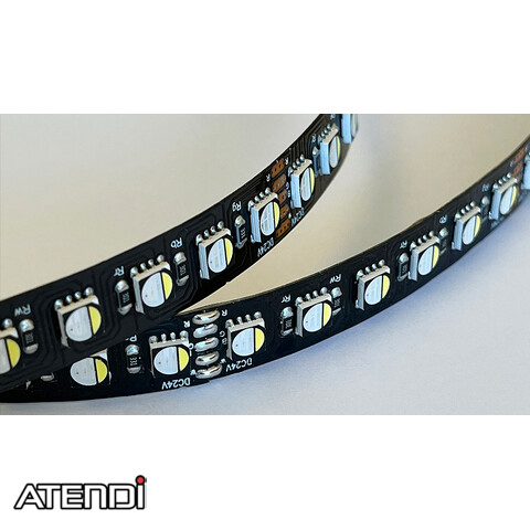LED Tape Black, RGB+W6000K, 24V 30,6W/m 96L/m, 5m