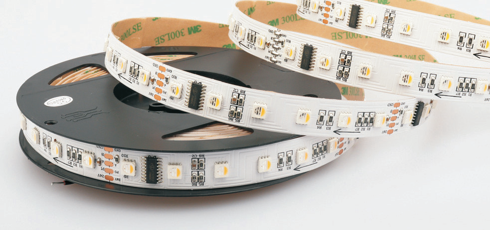 Flexible LED strip (6LED/step =62.5mm(24V)) with 3M adhesive tape