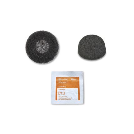 Headset Sanitization package for CC-26K Inc. 1 Ear pad, mic pop shield, 10 wipes & HS bag