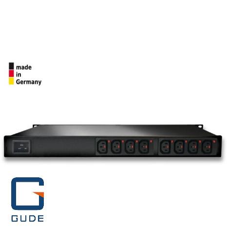 8-fold switched and metered PDU with IEC C13 Lock