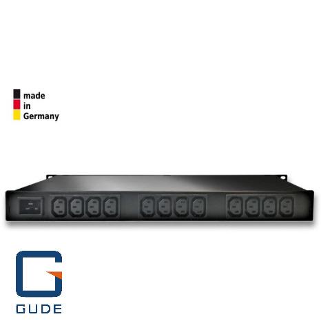 12-fold switched and metered PDU with IEC C13