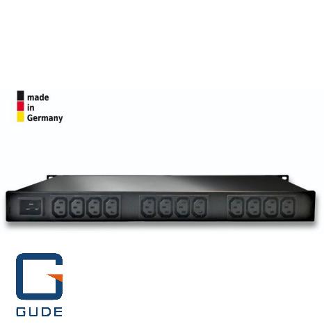 12-fold switched and outlet-metered PDU with IEC C13