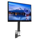 Flexible desk mount for single monitor. Desk mount with clamp or grommet. Monitor size 10~30"