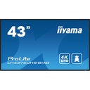 43" UHD 24/7, IPS, Haze 25%, 500cd/m², Portrait Support