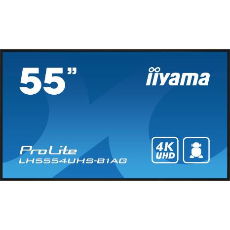 55" 3840x2160, UHD IPS panel, Haze 25%, 500cd/m², Landscape and Portrait