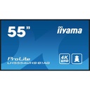 55" 3840x2160, UHD IPS panel, Haze 25%, 500cd/m², Landscape and Portrait