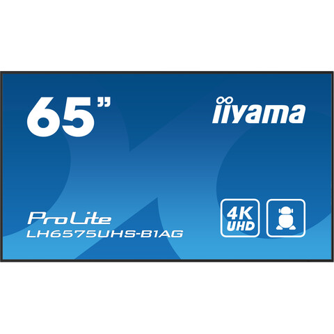 65" UHD 24/7, IPS, Haze 25%, 500cd/m², Portrait Support