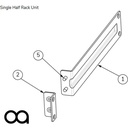 Rack Kit A (Black) - Rack ears and couplings for for half rack SmartAmp amplifiers (Black)