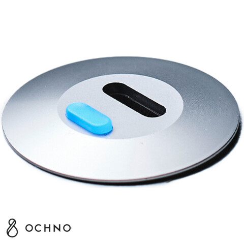 USB-C socket with LED button for table integration, aluminium anodized