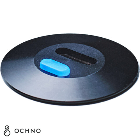 USB-C socket with LED button for table integration, black anodized