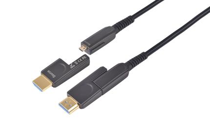 Detachable HDMI Active Optical Type D-D with Adapter 10m