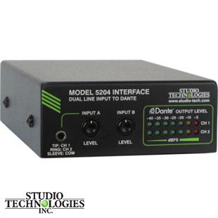 Model 5204 Dual Line Input to Dante Interface