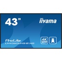 43" UHD 24/7, Ultra Slim, Haze 25% 500cd/m², ELED VA panel, Portrait Support, WiFi, Android and iiSignage²