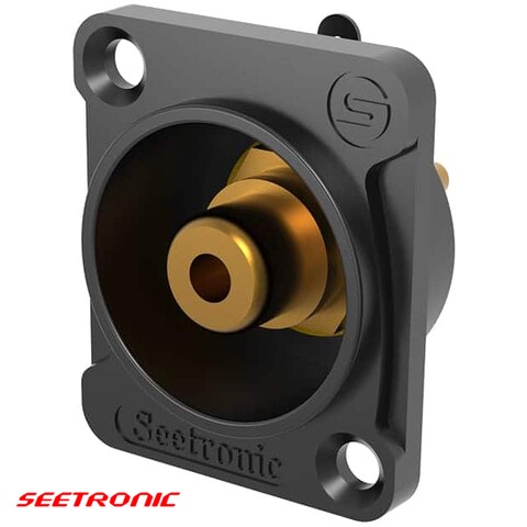 D Series - RCA female black panel connector