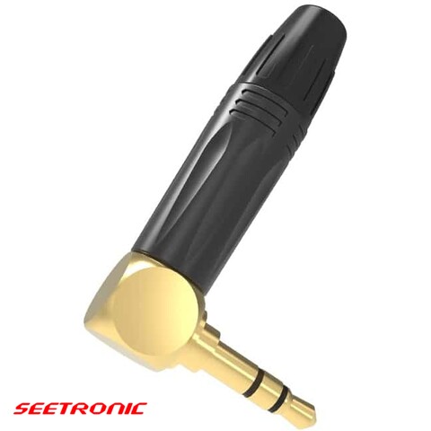 Mini-jack 3,5mm 90° TRS stereo connector