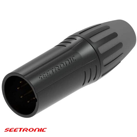 XLR/DMX 5p male black connector
