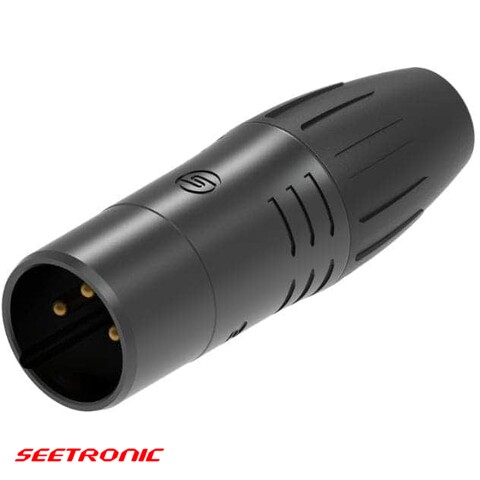 XLR 3p male IP65 waterproof black connector