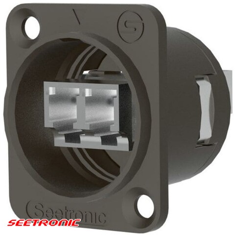 D Series - LC optical through black panel connector