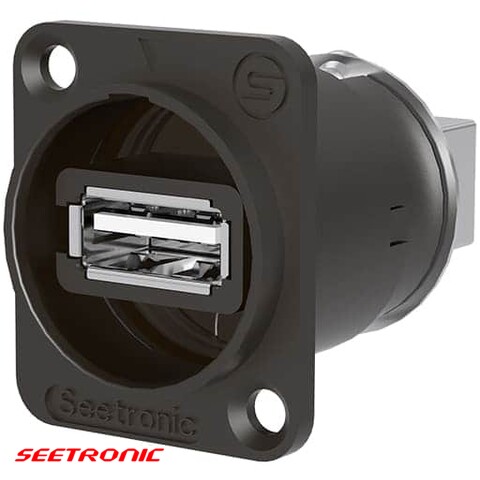 D Series - USB 2.0 A-to-B through panel connector
