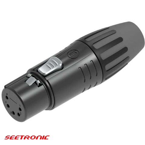 XLR/DMX 5p female black connector