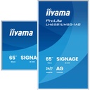 65" Gallery Line with removable white frame, Landscape and Portrait, Zero gap wallmount included