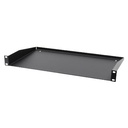 Rack Shelf 1U Black, 271mm deep