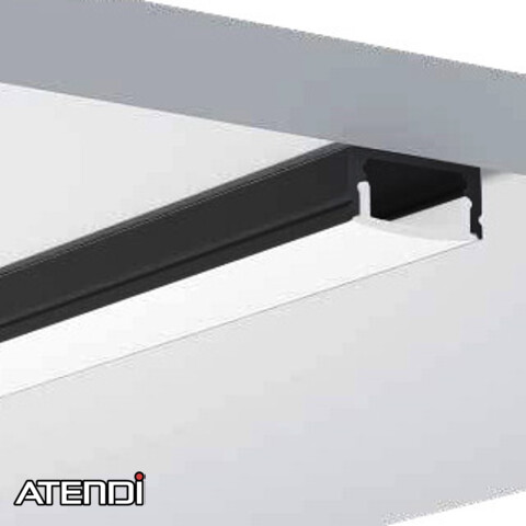 [ATP-AAL-S1707D-BLACK] Alu-profile for 12mm tape, black, 17x9mm x 2m