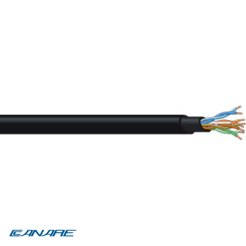 [CAE-RJC5E-4P-WJ BLK] Cat5e U/UTP Cable, Flexible and Rugged, Black, pr.m.