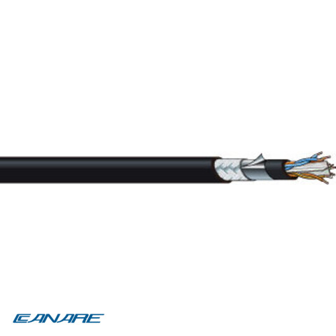 [CAE-RJC6A-4P-SFM BLK] Cat6A STP (SF/UTP) Cable, Flexible and Rugged, Black, pr.m.