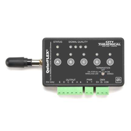 [CIT-5943] QolorFLEX 5x2.5A 2.4Ghz Multiverse Dimmer