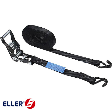 [ELL-RIRT2D2H6] Ratchet Strap 2-part 25mm Black 6m