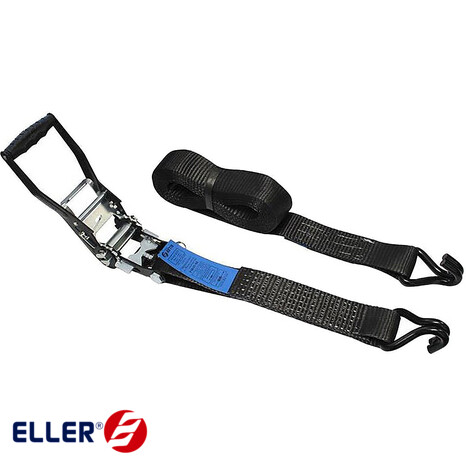 [ELL-RIRT2P5M9] Ratchet Strap 2-part 50mm Black 9m