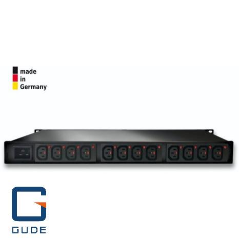 [GUD-80452] 12-fold switched and outlet-metered PDU with IEC C13 Lock