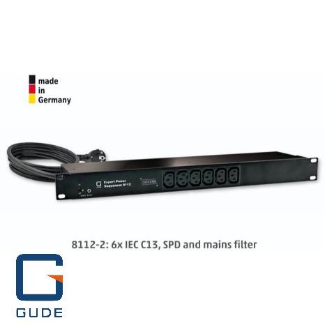 [GUD-81122] 6-fold switched Power Sequencer IEC with OVP and mains filter