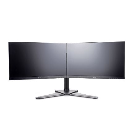 [IIY-DS1002D-B1] Flexible desk stand for dual monitor. Monitor size 10"~30", VESA 75x75 or 100x100mm