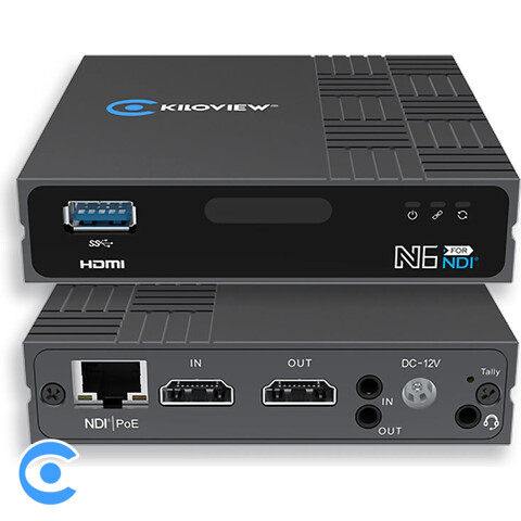 [KIL-N6] 4K Full Functional NDI Encoder/Decoder, support NDI HX2, NDI HX3, PoE, LCD screen, touch button,