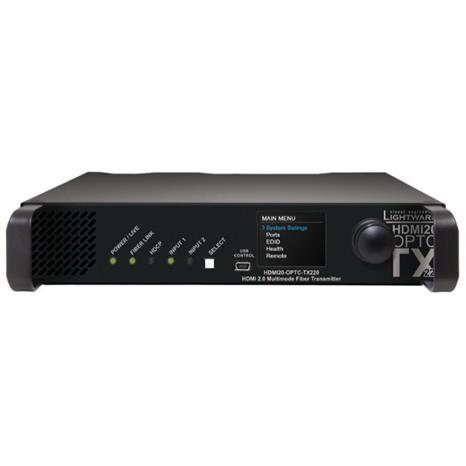 [LIG-9155000x] HDMI20-OPTC-TX220/RX220 - HDMI 2.0 Full 4K Fiber Optical Extender with Gigabit Ethernet
