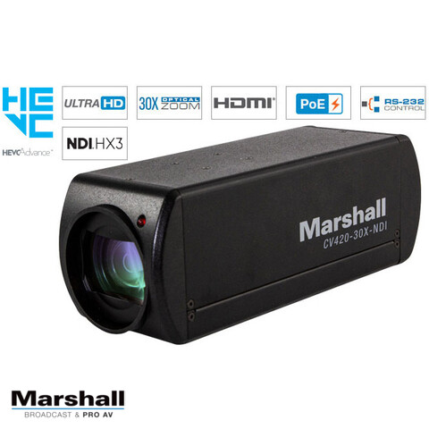 [MAC-CV420-30X-NDI] 4K60 NDI-HX Block Camera with 30x Optical Zoom Lens