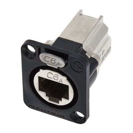 [NEU-NE8FDX-P6-B] Neutrik CAT6a panel feedthrough