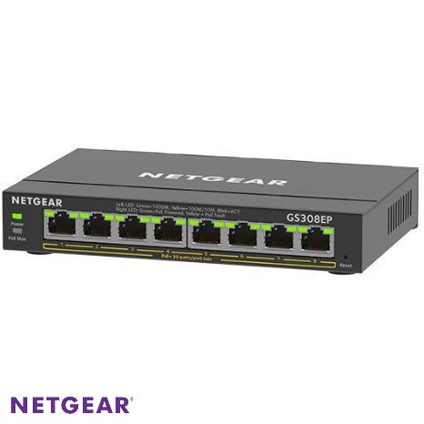 [NTG-GS308EP-100PES] 8-ports Gigabit Ethernet PoE+ Plus Unmanaged Switch (62W)