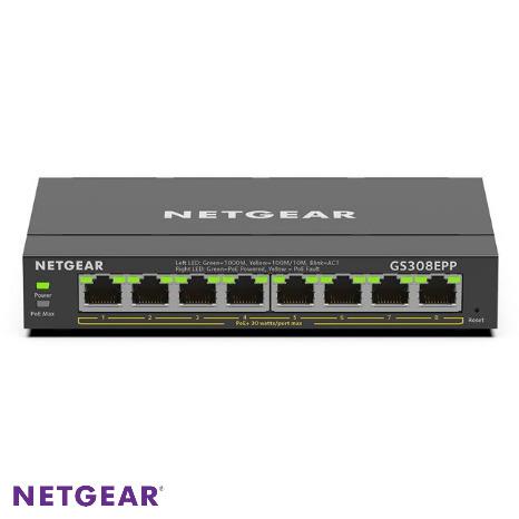 [NTG-GS308EPP-100PES] 8-ports Gigabit Ethernet PoE+ Plus Unmanaged Switch (123W)