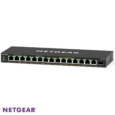 [NTG-GS316EP-100PES] 16-ports Gigabit Ethernet PoE+ Plus Unmanaged Switch (180W)